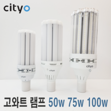 씨티오 LED 공장등 보안등 호박등 파워램프 고와트램프 50W 75W 100W 주광색, 1개, 50W 투명