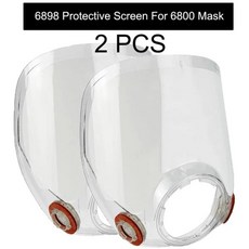 안전 용품 2pcs 6898 보호 화면 6800 가스 가스 전용 교체 얼굴 화면 고화질 충격 방지 스크래치 저항 미러, 2개