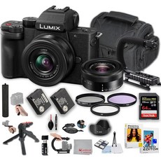 Panasonic 미러리스 카메라 디지털 렌즈 파나소닉 루믹스 G100D G 바리오 12 32mm 20.3MP U 그립 여분의 배터리 소프트웨어 64GB 메모리 삼각대 번들 등