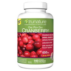 TruNature One Per Day Cranberry 650 mg 트루네이쳐 크렌베리 여성 영양제 140정, 1개