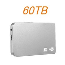 외장하드4TB 2TB 5TB 휴대용 SSD 드라이브 USB 31 C타입 솔리드 스테이트 디스크 고속 저장 장치 노트북 데스크탑 맥용 1TB, 없음, 24) Silver 60TB