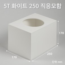 조이사인 직사각 응모함 250x170 / 두께5mm 투표함 모금함 아크릴상자 매장/진열용품, 직응모함 250*170/5T 화이트 [JE25175W]