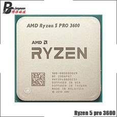 AMD Ryzen 5 PRO 3600 R5 3.6 GHz 6 코어 12레드 CPU 7NM 65W L3 32M 100 000000029 소켓 AM4, 한개옵션0 - 라이젠3600