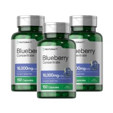 Horbaach 호바흐 블루베리 농축 16000mg 150캐플릿 3개, 150정