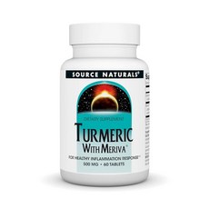 Source naturals Naturals 건강한 염증 반응을 위한 메리바 함유 강황* - 500mg 60정, Source naturals Naturals 건강한 염, 1개