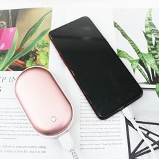 4400mAh 대용량 휴대용 손난로 보조배터리 dan*6617Vu, 로즈골드, 본상품선택