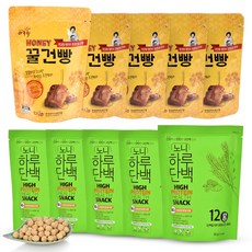 슬기로운 집콕간식 건강하고 맛있게 꿀건빵5봉＋노니하루단백5봉, 꿀건빵5봉+노니하루단백5봉, 단일상품