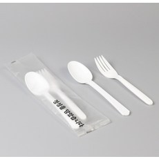 숟가락 포크 일회용 수저 세트 500개, 1. 흰색, 1개