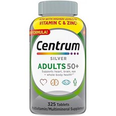 Optimum Nutrition 종합비타민 눈 건강영양제 Centrum Silver Adults 50+ 325 태블릿-55082, 단일옵션, 단일옵션