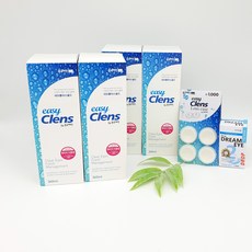 동국제약 이지클렌즈 소프트렌즈 용액 다목적 세척액 보존액 단백질제거 360ml 세트 + 습윤제 + 다이소케이스, 360ml 4개 + 습윤제 + 이지클렌즈케이스