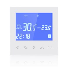 LCD 수중 난방 온도 조절기 터치스크린 스마트 WIFI 온도 조절기, 푸른