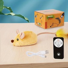 애완 동물 전기 고양이 마우스 충전 셀프 하이 지루함 쫓기 실내, 1개, 2.YELLOW