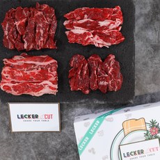 레커컷 호주산 소고기 안창살+토시살+우삼겹+등심추리 4종 선물세트 총 800g 구이용 스테이크용 실속 선물용, 1개