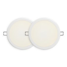 라인조명 LED 에코 6인치 다운라이트 (벌레유입방지/방습), 주백색(아이보리빛) 15W, 2개