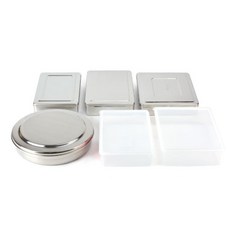 병원 단체급식 음식 보관 스텐 사각 용기 스테인리스용기 스텐소스통 반찬통 스텐레스용기 스테인레스용기, 상세 설명 참조