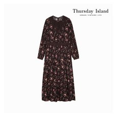 [써스데이아일랜드] [Thursday Island] 여성 플라워 레이스 패치 롱원피스(T2