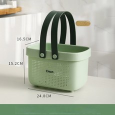 저장 바구니 플라스틱 목욕 휴대용 욕실, 15 Silicone handle bath basket