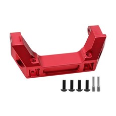 CNC 알루미늄 합금 TRX4 전면 및 후면 범퍼 마운트 스탠드 1/10 RC 크롤러 TRX 4 업그레이드 부품, Red Rear, 1개