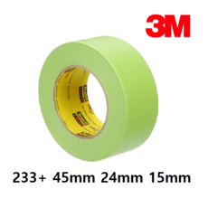 3M 233+ 녹색 마스킹 테이프 15mm/24mm/45mm 길이 40M / 프리미엄 내열 고성능, 마스킹 24mm (3M 233+ 녹색) / 길이40M, 1개