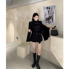 9610 더블 단추 미드 롱 타입 모직