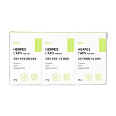  본아페티 고양이 허피스캡스 60정 3개 