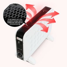 INOQARDEN 온풍 컨벡션 전기히터 난로 전기컨벡터 온풍기 가정용 사무실 난방기 팬히터, 단일상품