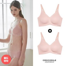 크로커다일 라이크라 쉘론 몰드부착 스트랩 감탄브라 2종 피치 CDWBR4O26_2 272950