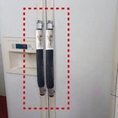 냉장고손잡이커버 레이스 자수 오븐 인테리어 2개세트 일반 소형 국산 패브릭 대형 자수커버 유마차커버stu872, MMSd_손잡이커버세트 일반 대