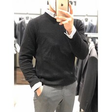 레노마 옴므 AK수원점 레노마 블랙칼라캐시미어혼용 라운드니트ALGPKT07A