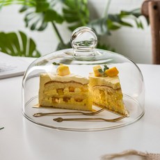 유리돔 케이크 커버 보관함 덮개 디저트 케익 투명 음식덮개 베이커리 카페, 8.7cm 유리커버, 1개