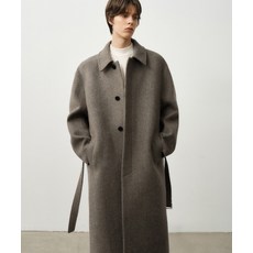 DRAW FIT 헤링본 체크 울 발마칸 코트 BROWN 104537
