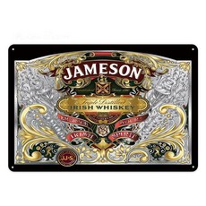 Jameson 위스키 빈티지 금속 사인 플라크 벽 스티커 병 조합 주석 라벨 레트로 아티스트 바 홈 데코, 20 20_01 20x30cm