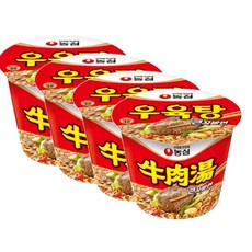 농심 우육탕 큰사발면 115g, 12개