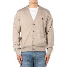 [아미] 24SS 남성 하트 로고 울 가디건 (HKC111 KN0025 271 M 24S)