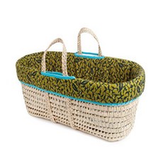 Tadpoles Moses Basket and Bedding Set Green Leaves 올챙이 모세 바구니 및 침구 세트 녹색 잎, 1