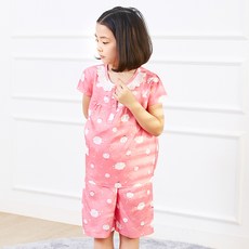 여아용 (883)보송보송 핑크 인견 반팔 잠옷 상하세트