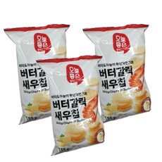 버터갈릭 새우칩 155g x 3개 봉지스낵 사무실탕비실 회사간식 회의실과자, 1개