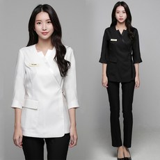 관리실 피부 네일샵 옷 피부샵 유니폼 관리사 미용실, S, 홑저고리, 1개