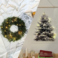 크리스마스 인테리어 아크릴 트리 포스터 3종, 01번 스노우 트리, A3(30-42cm) 사이즈(전구 포함)