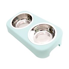 애구애구 강아지 고양이 밥그릇 물그릇 스텐식기 (2구), 민트, 1개