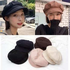GJW4AD9A0 여자팔각모 S1291육각와이어챙 팔각모자 빵모자 겨울팔각모 브레드 남여공용 헌팅캡 여자군모 모자 블랙 외 4가지옵션