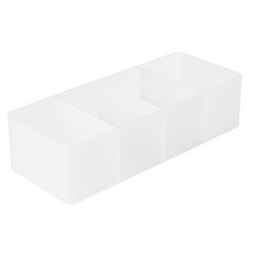 마메 칸막이 다용도 정리함 대형, 흰색반투명, 1개 흰색 반투명, 1개