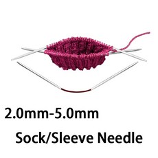 치아오구 뜨개질 장갑 바늘 나일론 튜브 원형 양말 슬리브 양모 면사 DIY 니트 액세서리 팩당 3 개, 3개