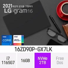 LG 2021 그램16 16ZD90P-GX7LK [입고완료 오늘출발], 16GB, 2TB, 윈도우 미포함