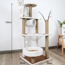  나무 캣타워 스크래쳐 집 폴 투명해먹 고양이 캣 기둥, t10 