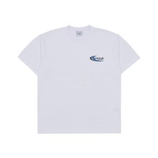 [매장정품 출고] 아크메드라비 RACING LOGO SHORT SLEEVE T-SHIRT WHITE-레이싱로고 티셔츠 반팔티 커플 남녀공용 기본 그래픽 여름 프린팅