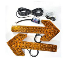 화살표 LED 공사용 안전 구조차 싸인보드 표시등 차량용싸인보드 12v24v 화살표등, 600 옐로우 케이스 한 쌍 24V