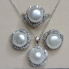 진주목걸이반지셋트