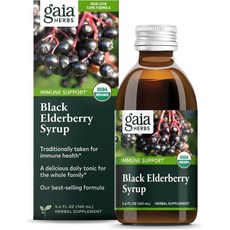 Gaia Herbs 가이아허브 이뮨 서포트 블랙 엘더베리 시럽 160ml, 1개