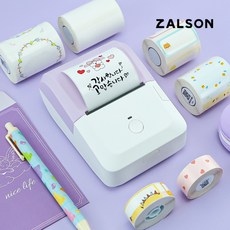 잘쓴 휴대용 라벨프린터기 ZP201 미니 네임 라벨 스티커 라벨기, 1개, ZP201 퍼플